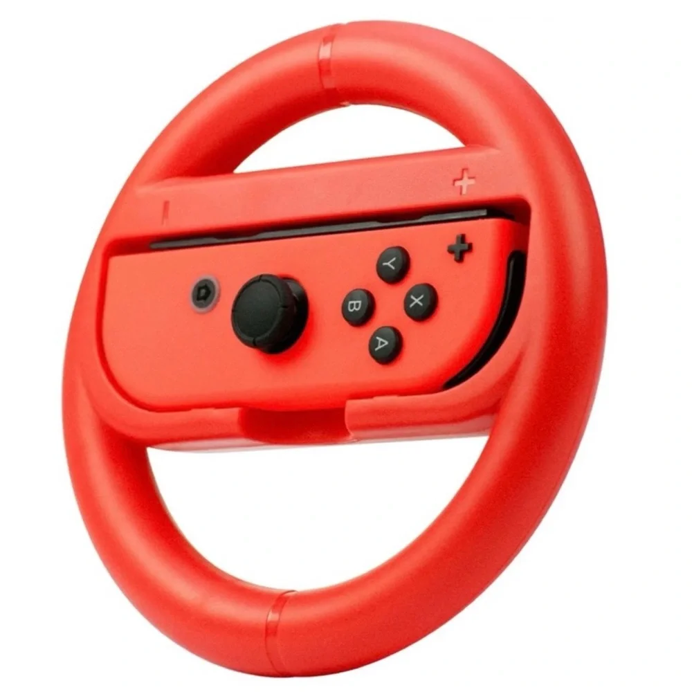 Rocketfish Joy Con Racing Steering Wheel 2 Pk. for Nintendo Switch Red/Blue- NWT